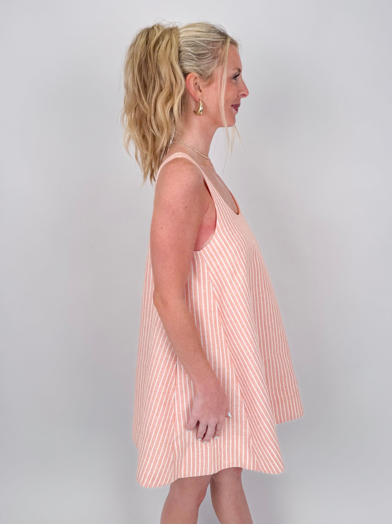 Spring Fever Striped Mini Dress - PAPER DOLL