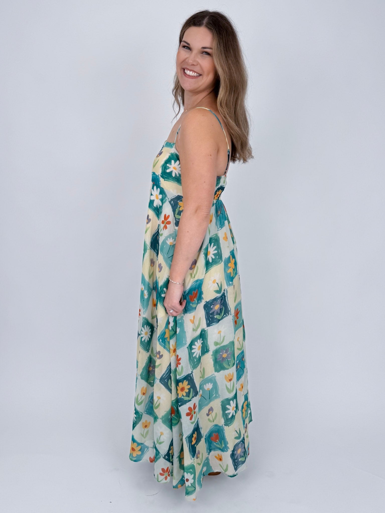 Arabella Flower Print Maxi Dress - PAPER DOLL