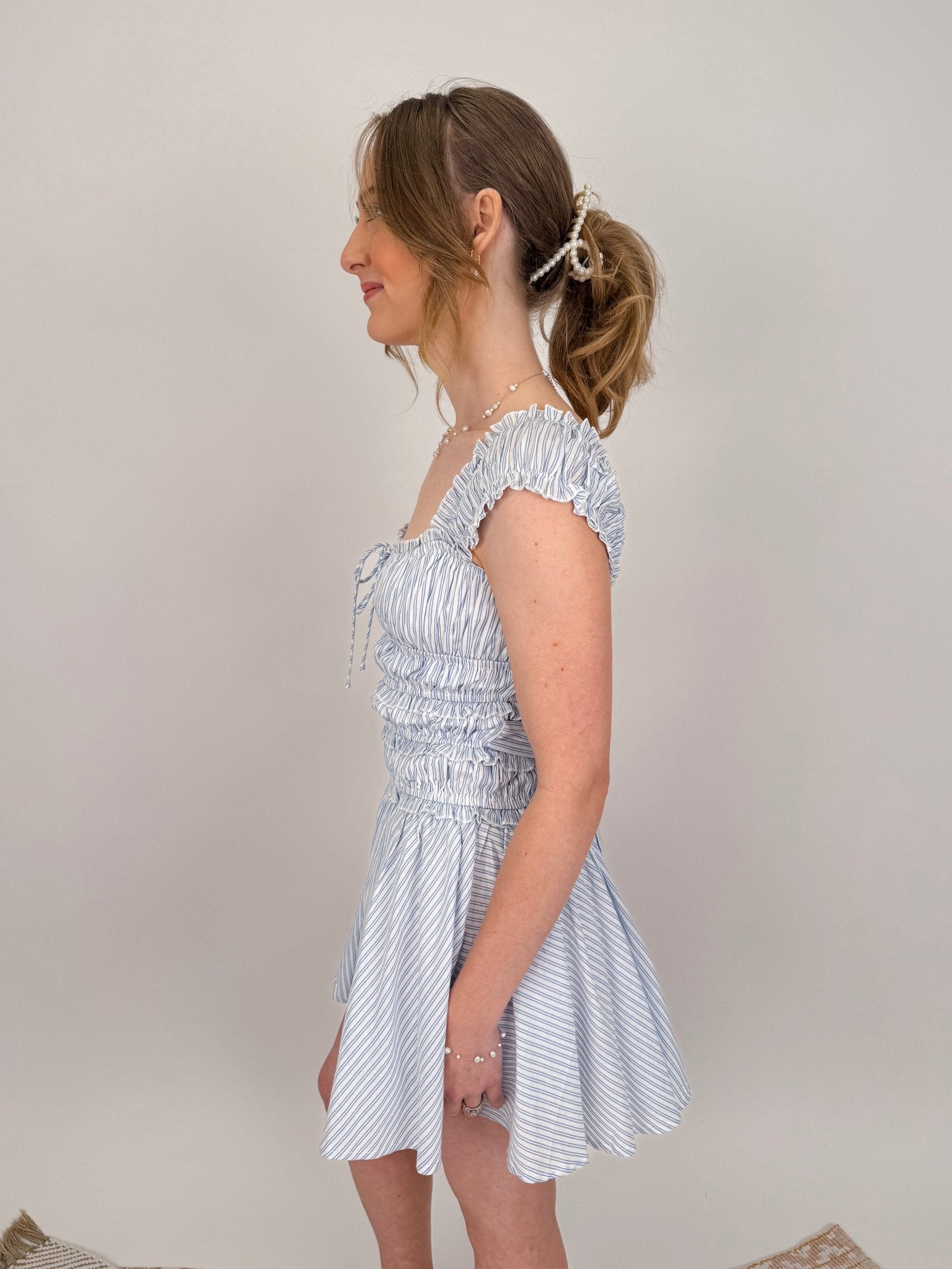 Open Air Striped Mini Dress - PAPER DOLL