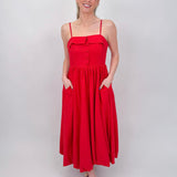 Ursula Bubble Hem Midi Dress - PAPER DOLL