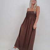 Liv Pintuck Midi Dress - PAPER DOLL