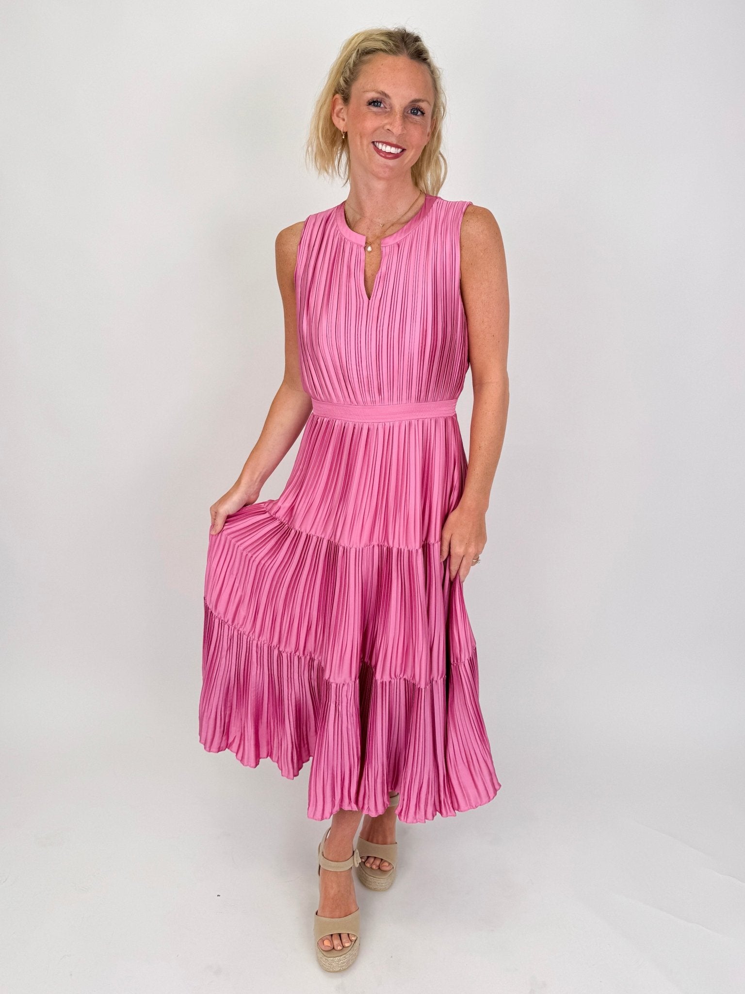Look At You Shine Pleated Dress - PAPER DOLL