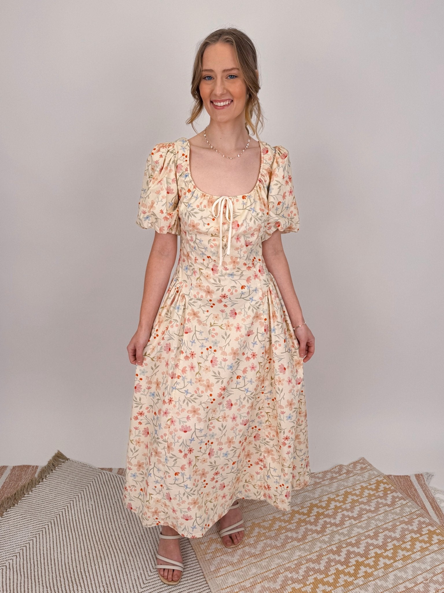 The Eleanor Floral Midi Dress - PAPER DOLL