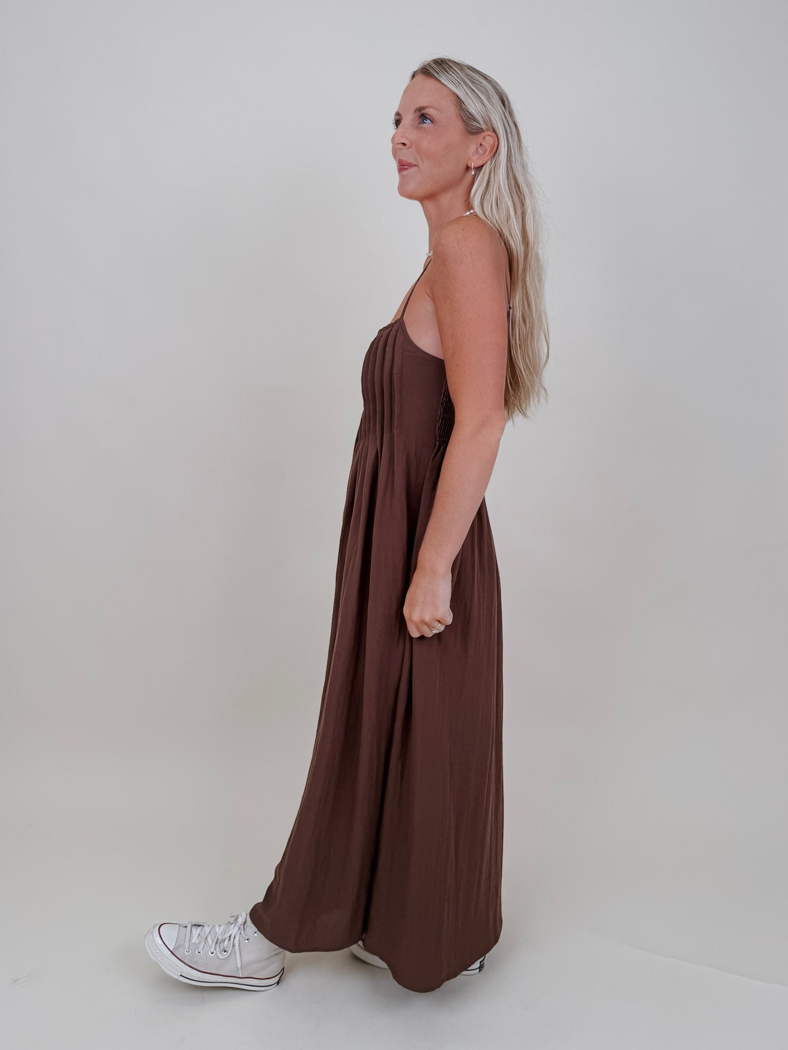 Liv Pintuck Midi Dress - PAPER DOLL
