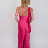 Abby Vibrant Satin Maxi Dress - PAPER DOLL