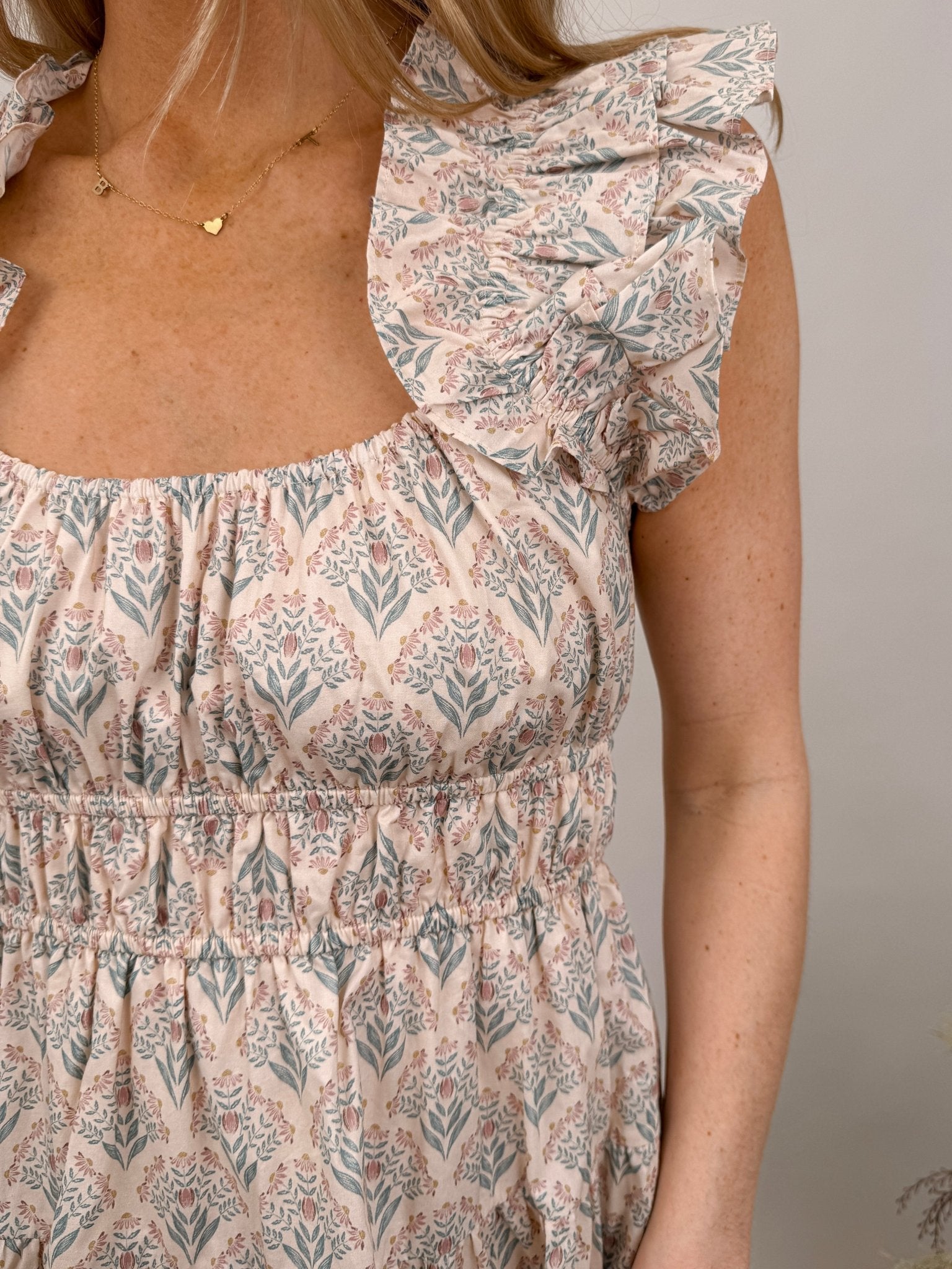 Tracy Ruffle Midi Dress - PAPER DOLL