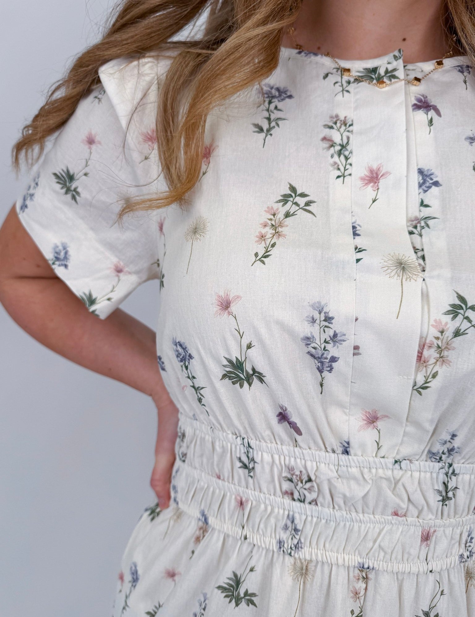 Wanda Floral Midi Dress - PAPER DOLL