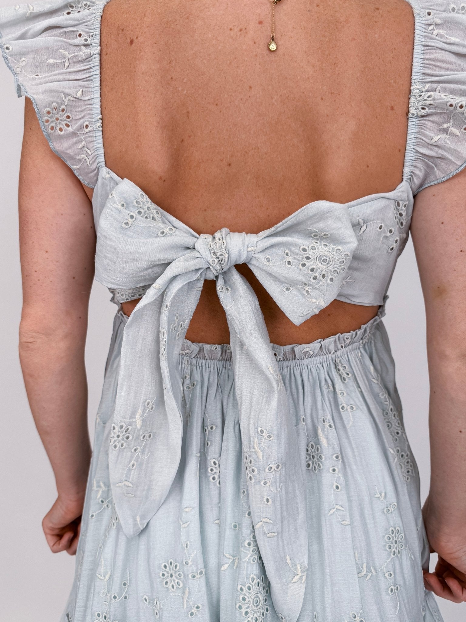 Ella Eyelet Babydoll Mini Dress - PAPER DOLL