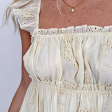 Ella Eyelet Babydoll Mini Dress - PAPER DOLL