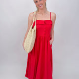 Ursula Bubble Hem Midi Dress - PAPER DOLL