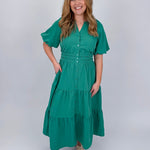 Time Will Tell Tiered Midi Dress - PAPER DOLL