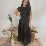 Destiny Satin Midi Dress - PAPER DOLL
