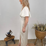 Trina V - Neck Midi Dress - PAPER DOLL