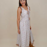 Fiora Ruffle Floral Midi Dress - PAPER DOLL