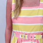 A Sweet Splash Striped Midi Dress - PAPER DOLL
