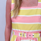 A Sweet Splash Striped Midi Dress - PAPER DOLL