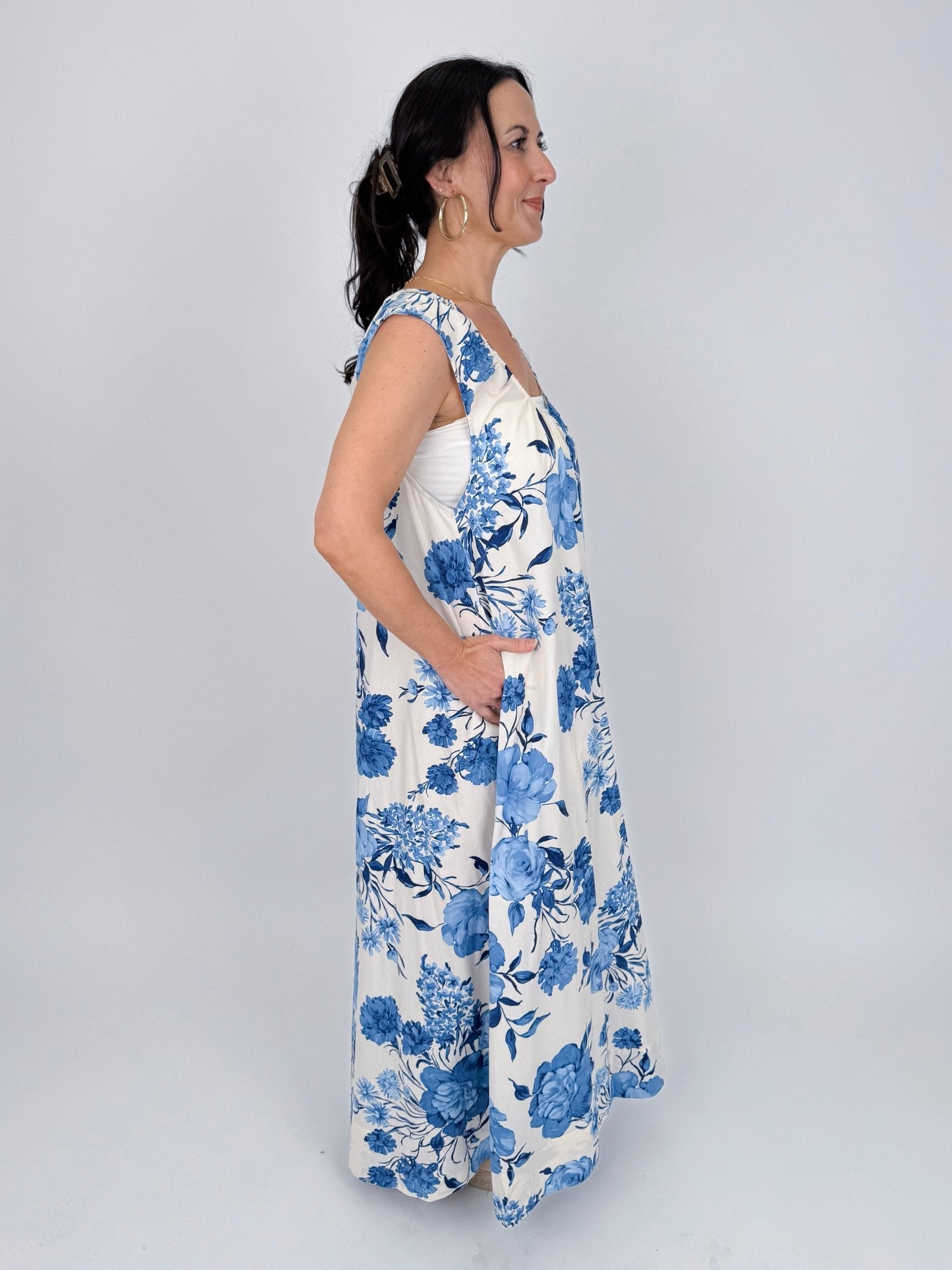 Not A Day Late Floral Maxi Dress - PAPER DOLL