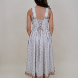 Fiora Ruffle Floral Midi Dress - PAPER DOLL