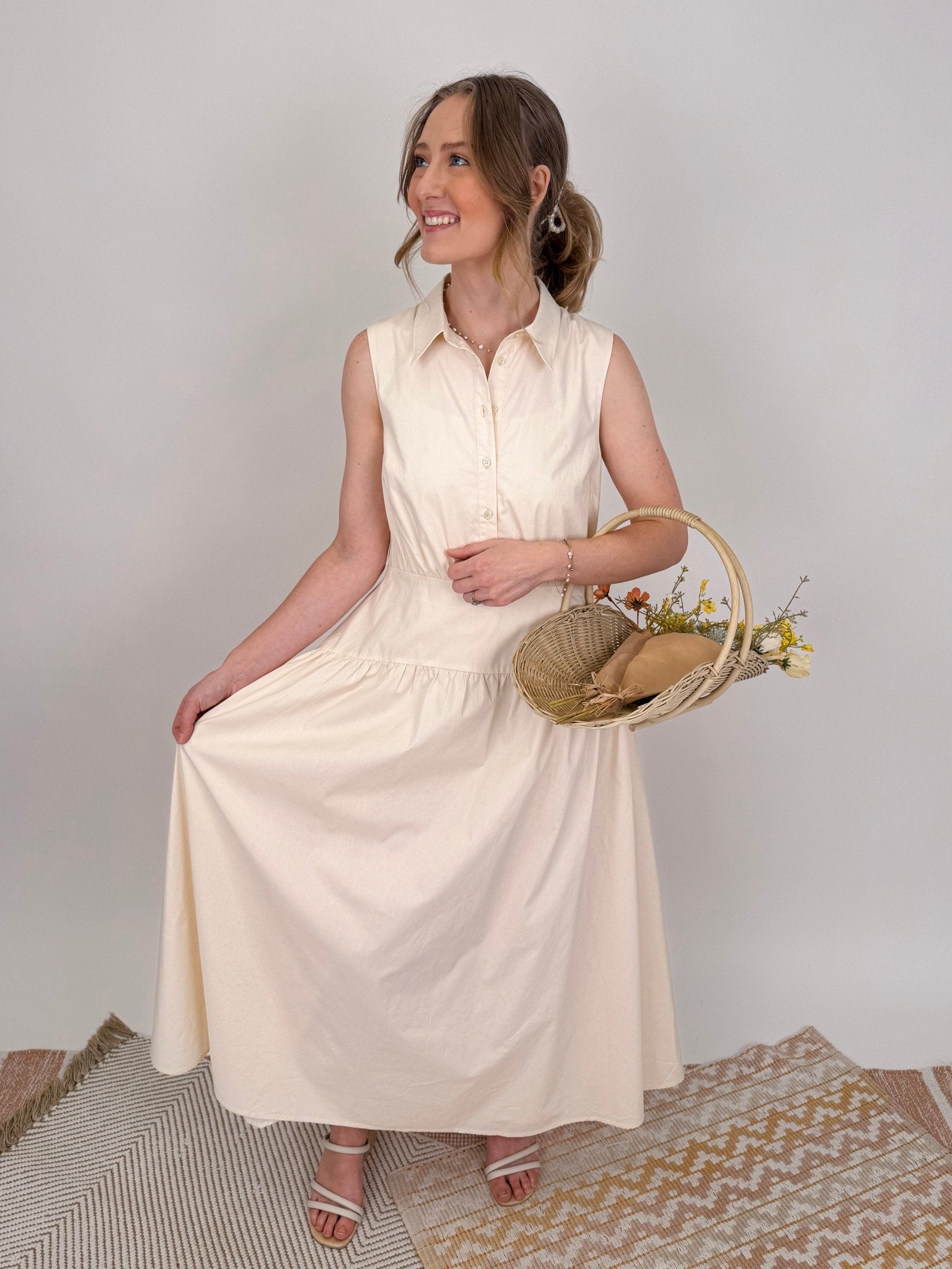 The Beatrice Elevated Midi Dress - PAPER DOLL