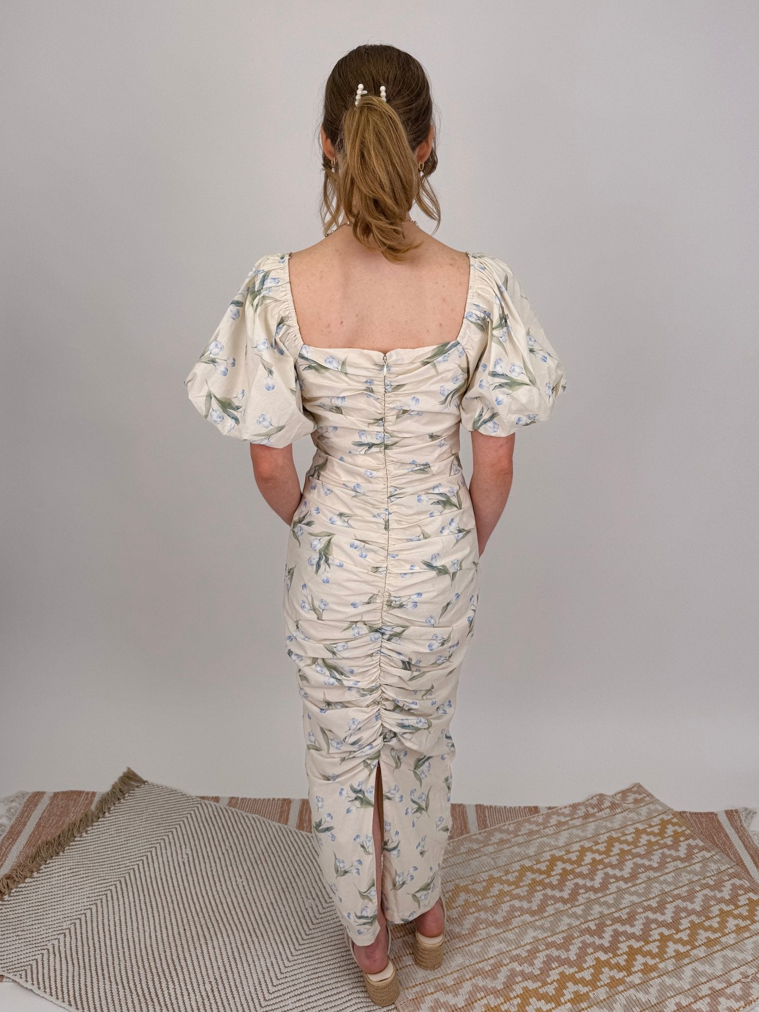 Sunlit Garden Midi Dress - PAPER DOLL