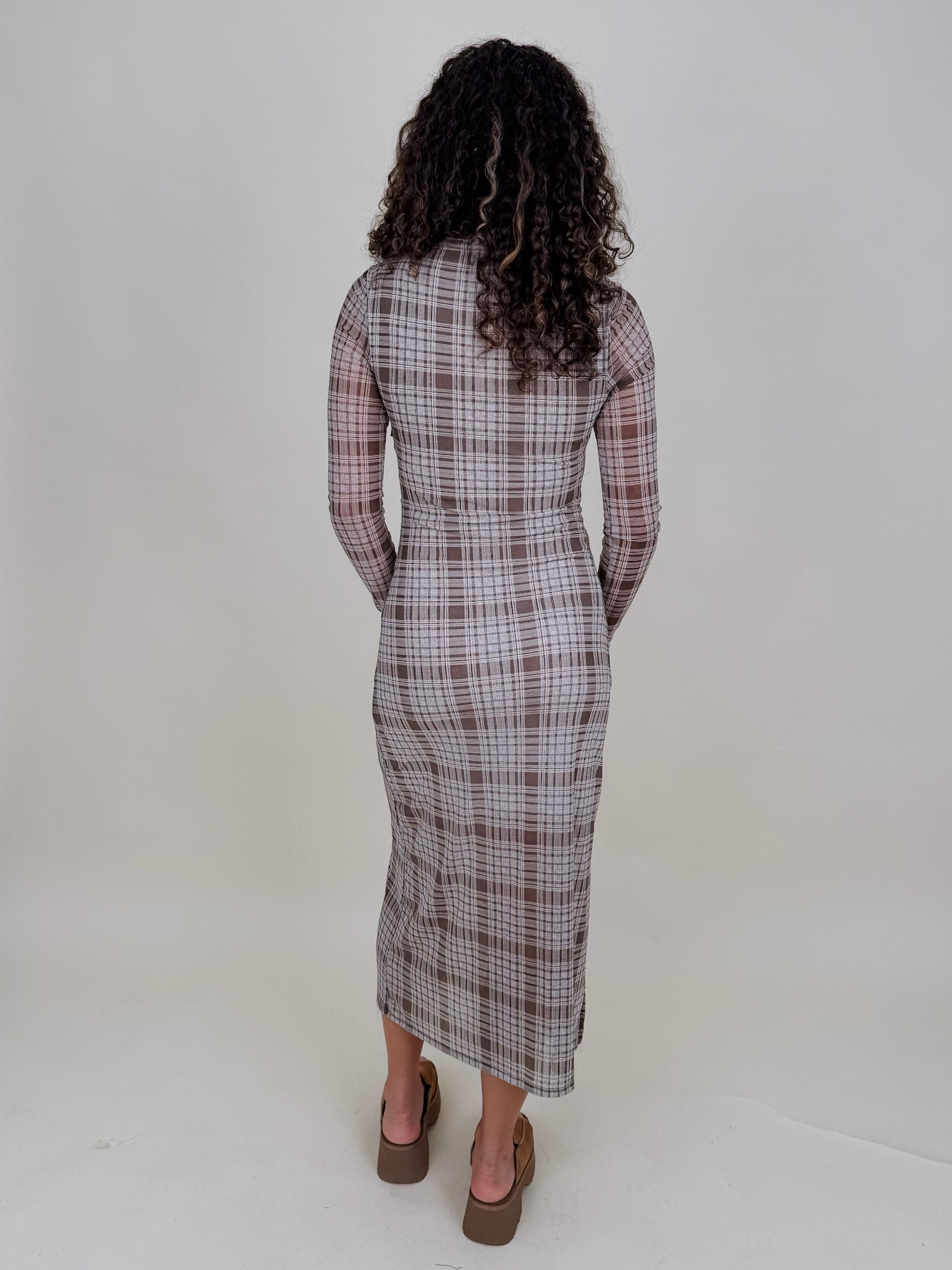 Harlow Plaid Mesh Dress - PAPER DOLL