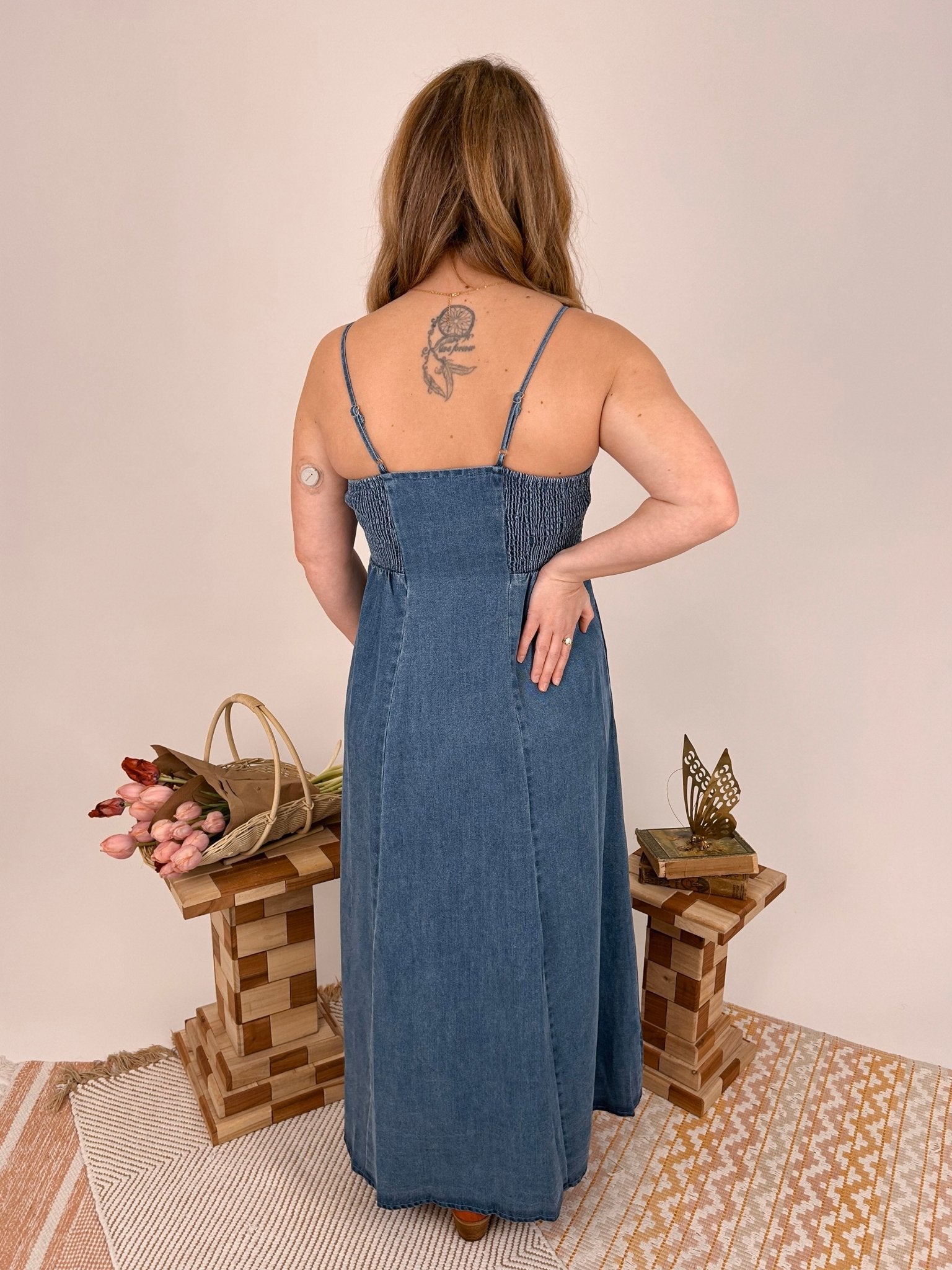 Colsie Button Down Maxi Dress - PAPER DOLL