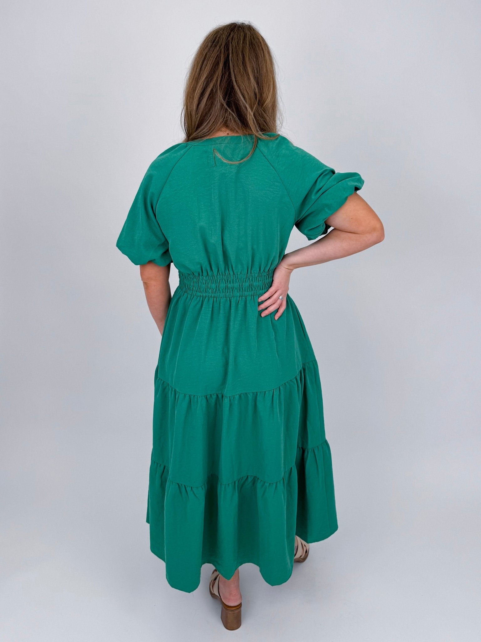 Time Will Tell Tiered Midi Dress - PAPER DOLL