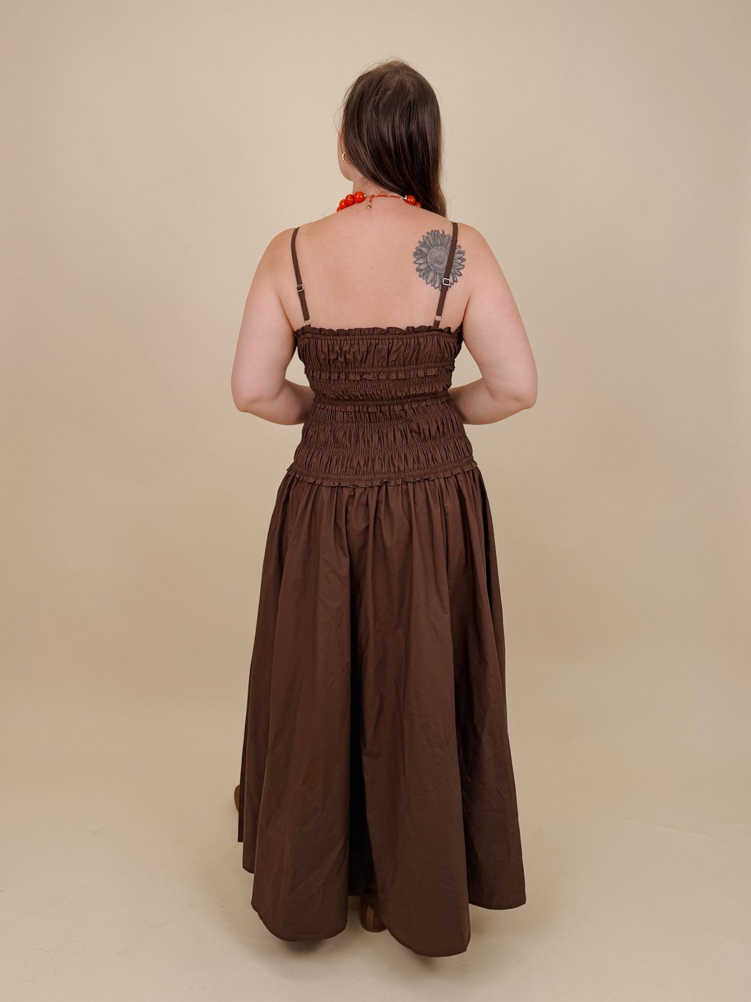 Sadie Smocked Midi Dress - PAPER DOLL