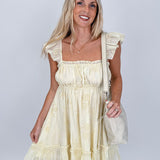 Ella Eyelet Babydoll Mini Dress - PAPER DOLL