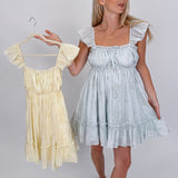 Ella Eyelet Babydoll Mini Dress - PAPER DOLL