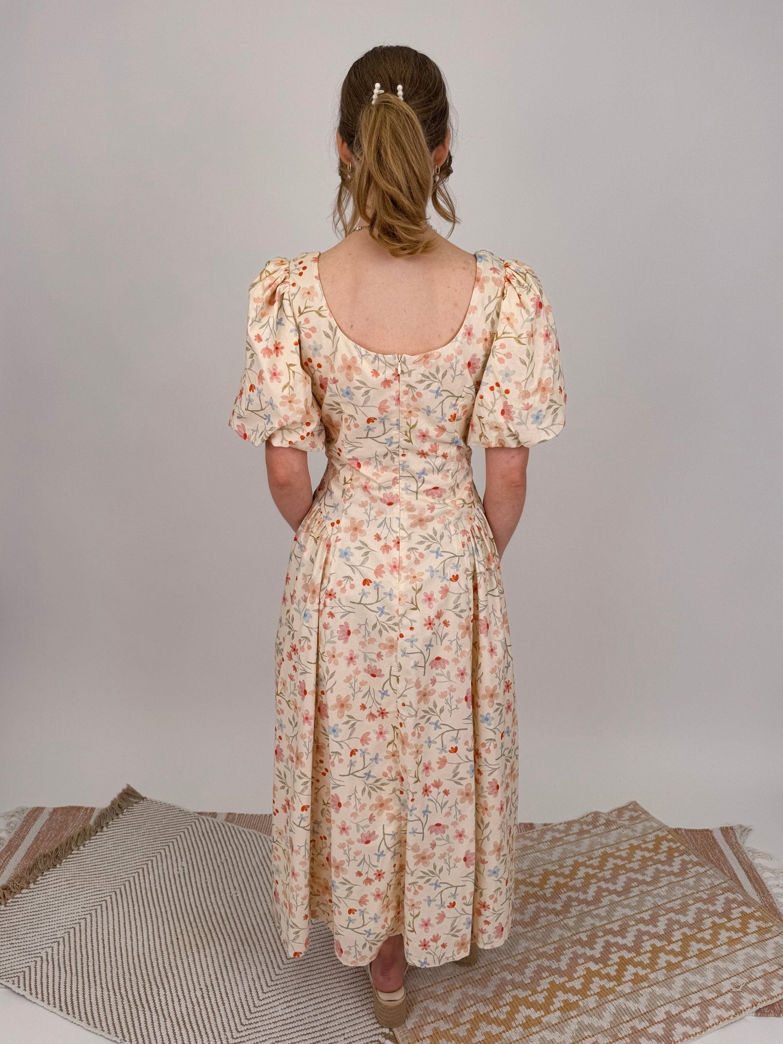 The Eleanor Floral Midi Dress - PAPER DOLL