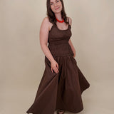 Sadie Smocked Midi Dress - PAPER DOLL