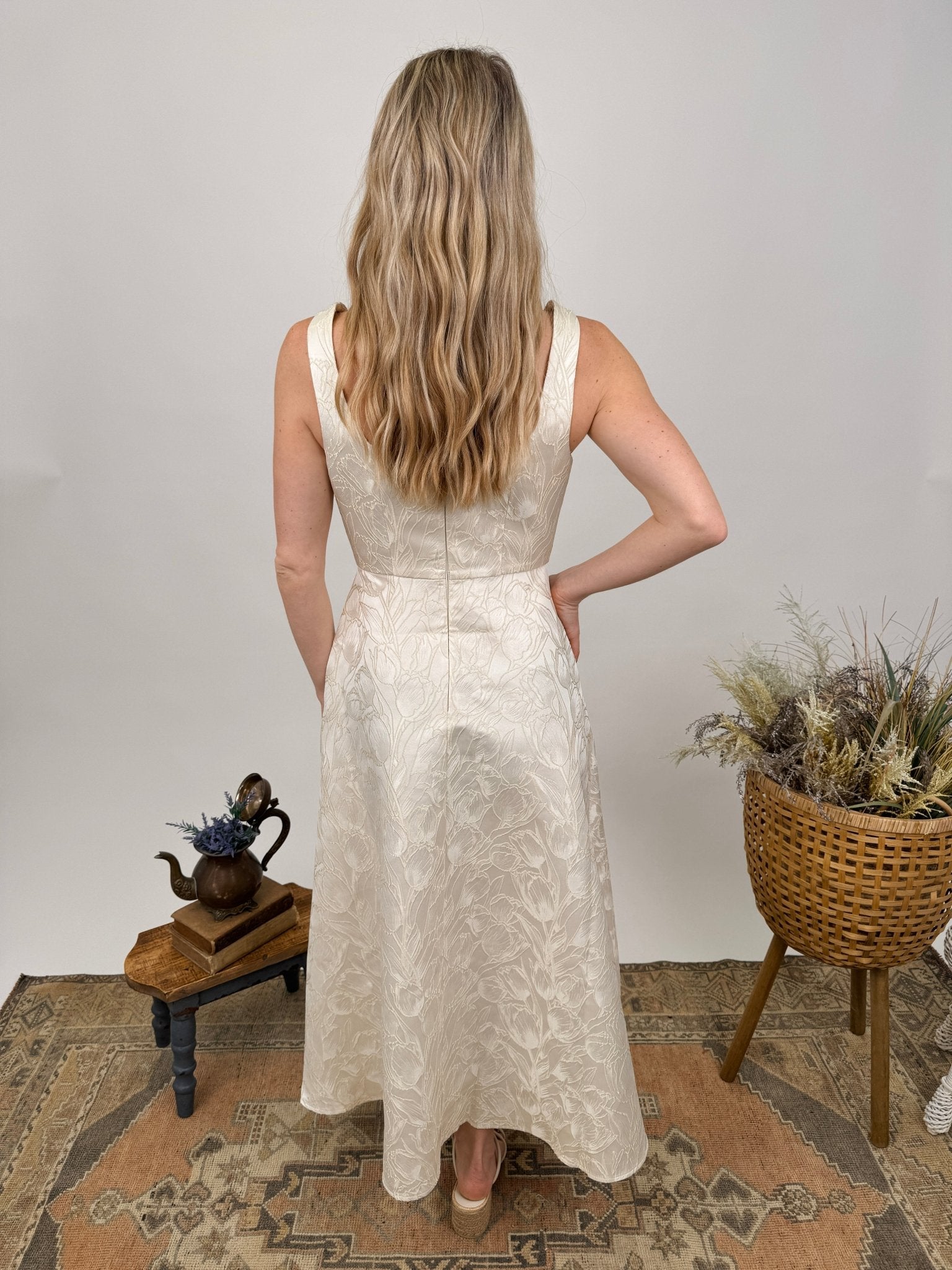 See It Through Flare Midi Dress - PAPER DOLL