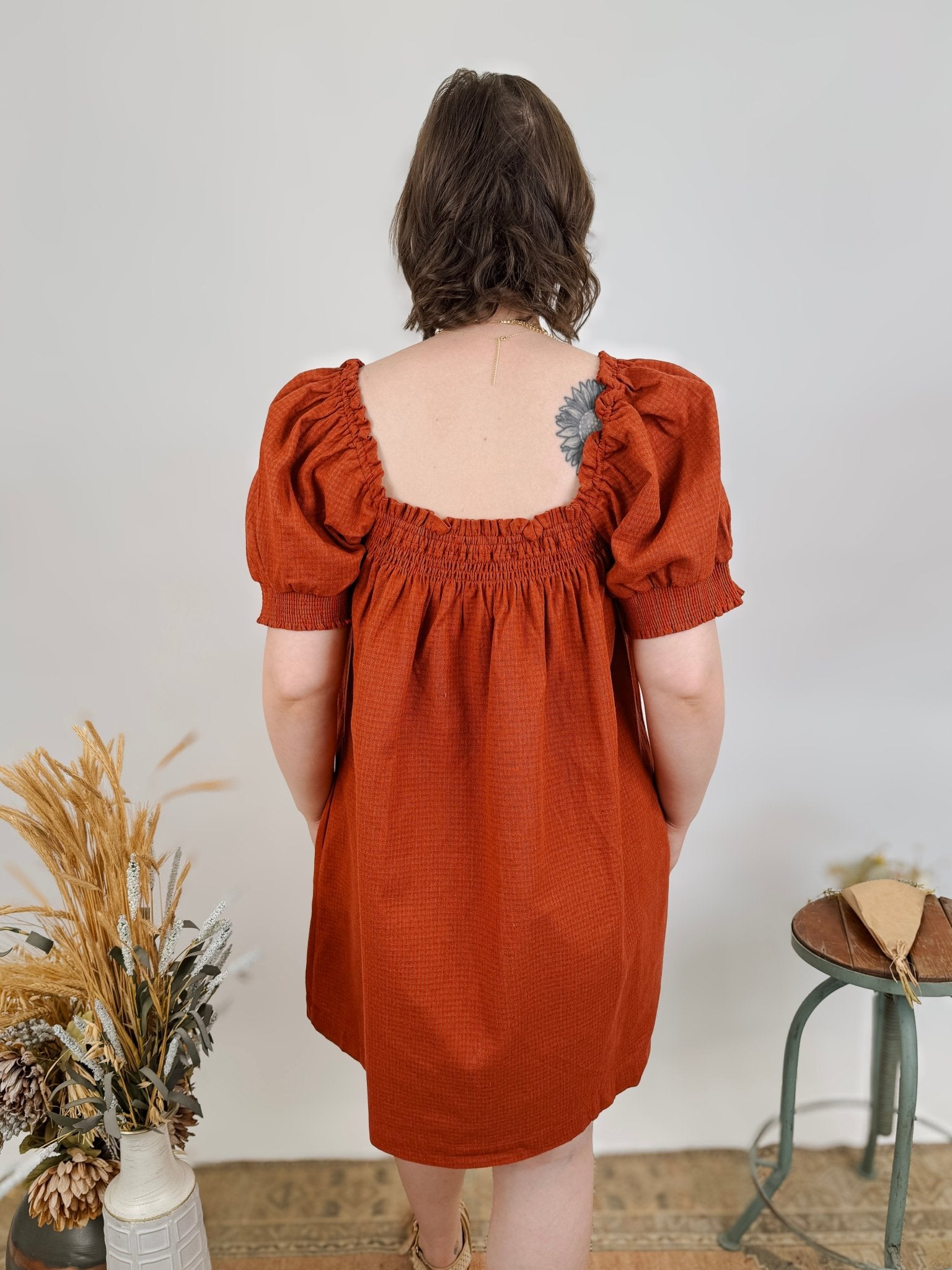 Katarina Puff Sleeve Mini Dress - PAPER DOLL