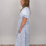 Dianna Floral & Striped Midi Dress - PAPER DOLL