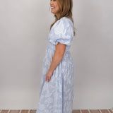 Dianna Floral & Striped Midi Dress - PAPER DOLL