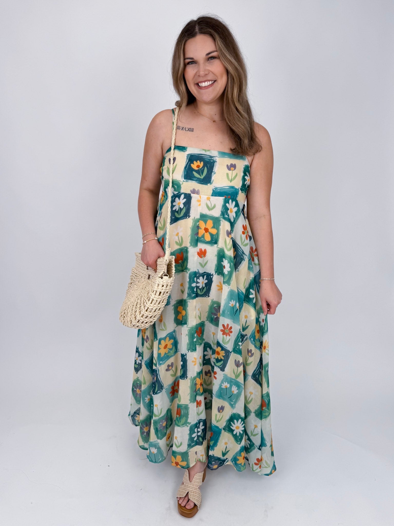 Arabella Flower Print Maxi Dress - PAPER DOLL