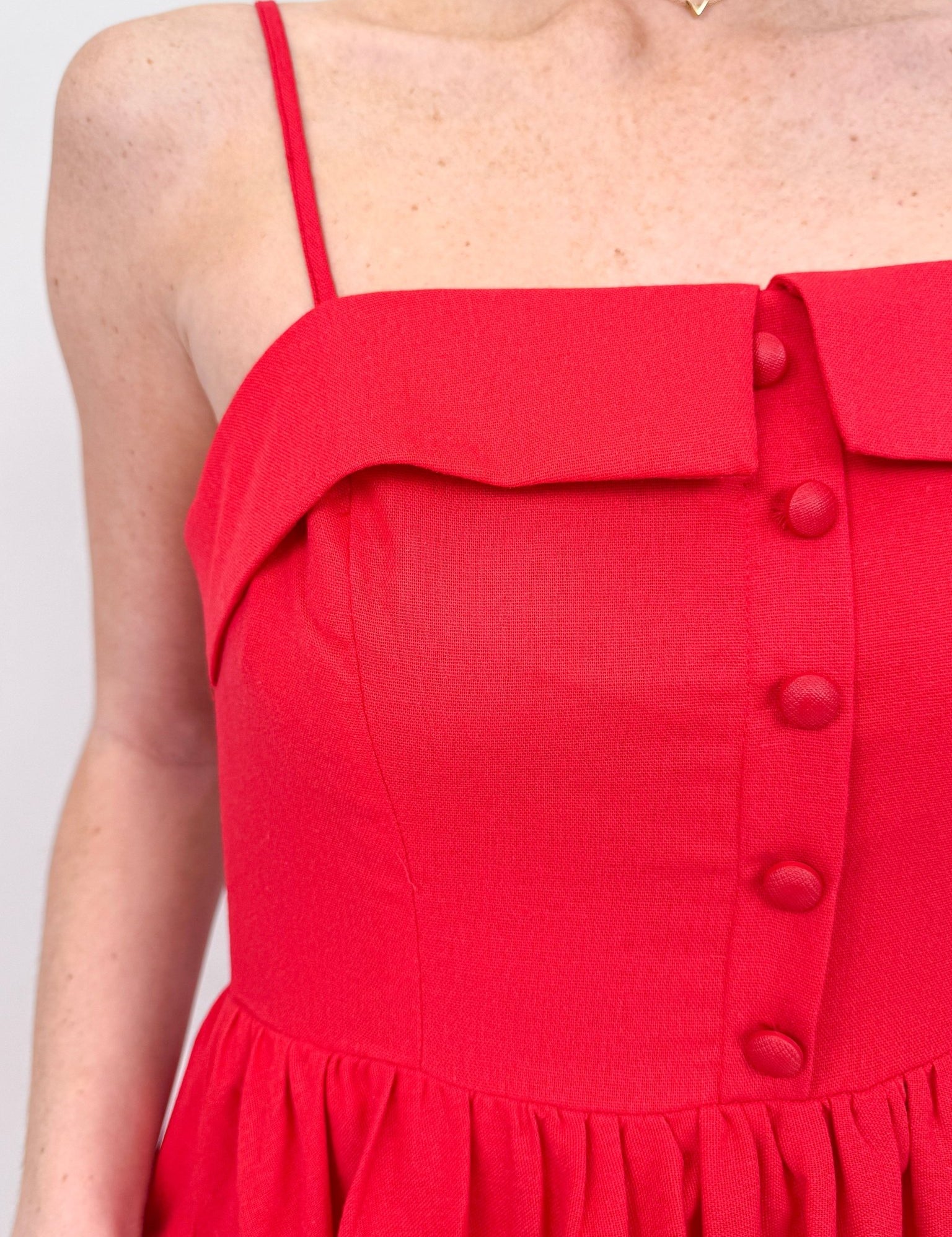 Ursula Bubble Hem Midi Dress - PAPER DOLL