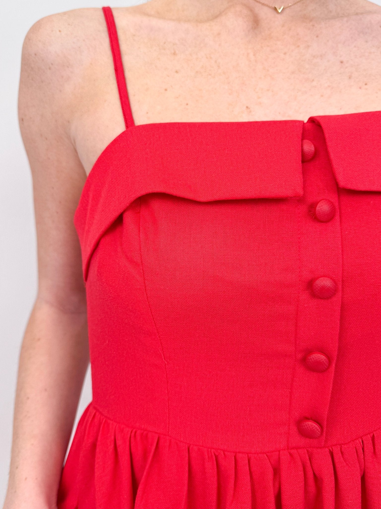 Ursula Bubble Hem Midi Dress - PAPER DOLL