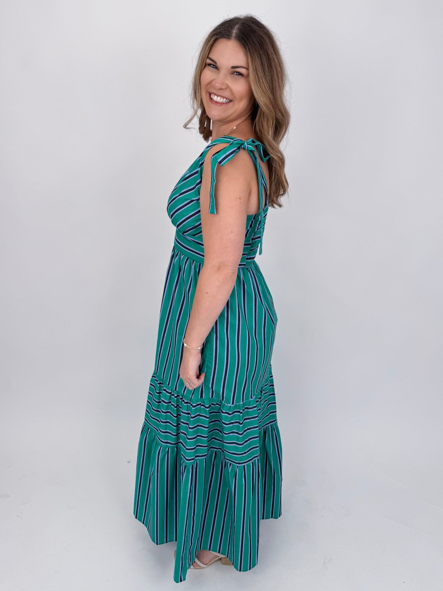 Naomi Stripe Tiered Maxi Dress - PAPER DOLL