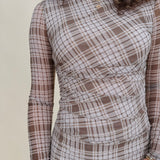 Harlow Plaid Mesh Dress - PAPER DOLL