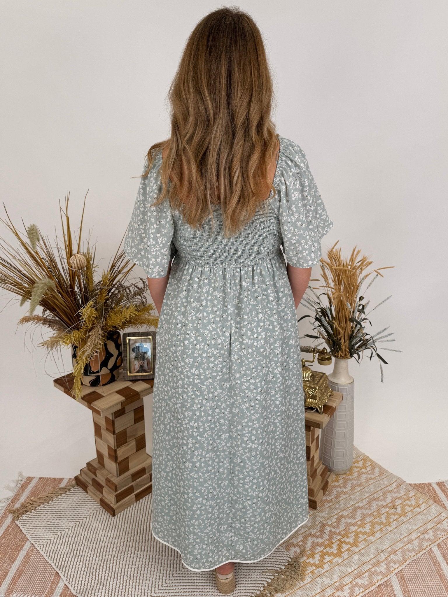 Streets of Joy Floral Midi Dress - PAPER DOLL