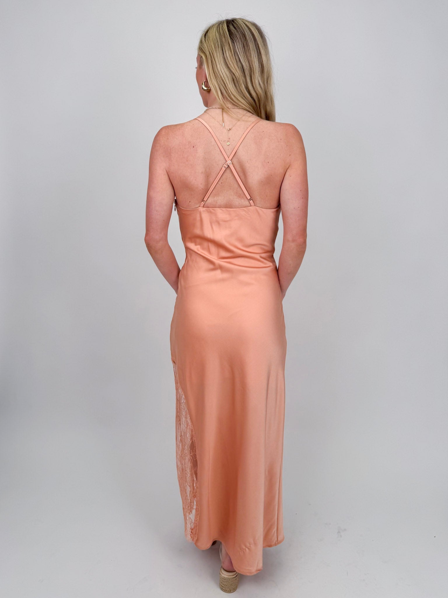 With Kindness Lace Detail Maxi Dress - PAPER DOLL