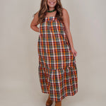Haley Plaid Midi Dress - PAPER DOLL
