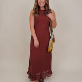 Bonnie Gingham Frill Maxi Dress - PAPER DOLL