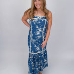 Summer Embroidery Detail Midi Dress - PAPER DOLL