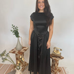 Destiny Satin Midi Dress - PAPER DOLL
