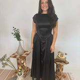 Destiny Satin Midi Dress - PAPER DOLL