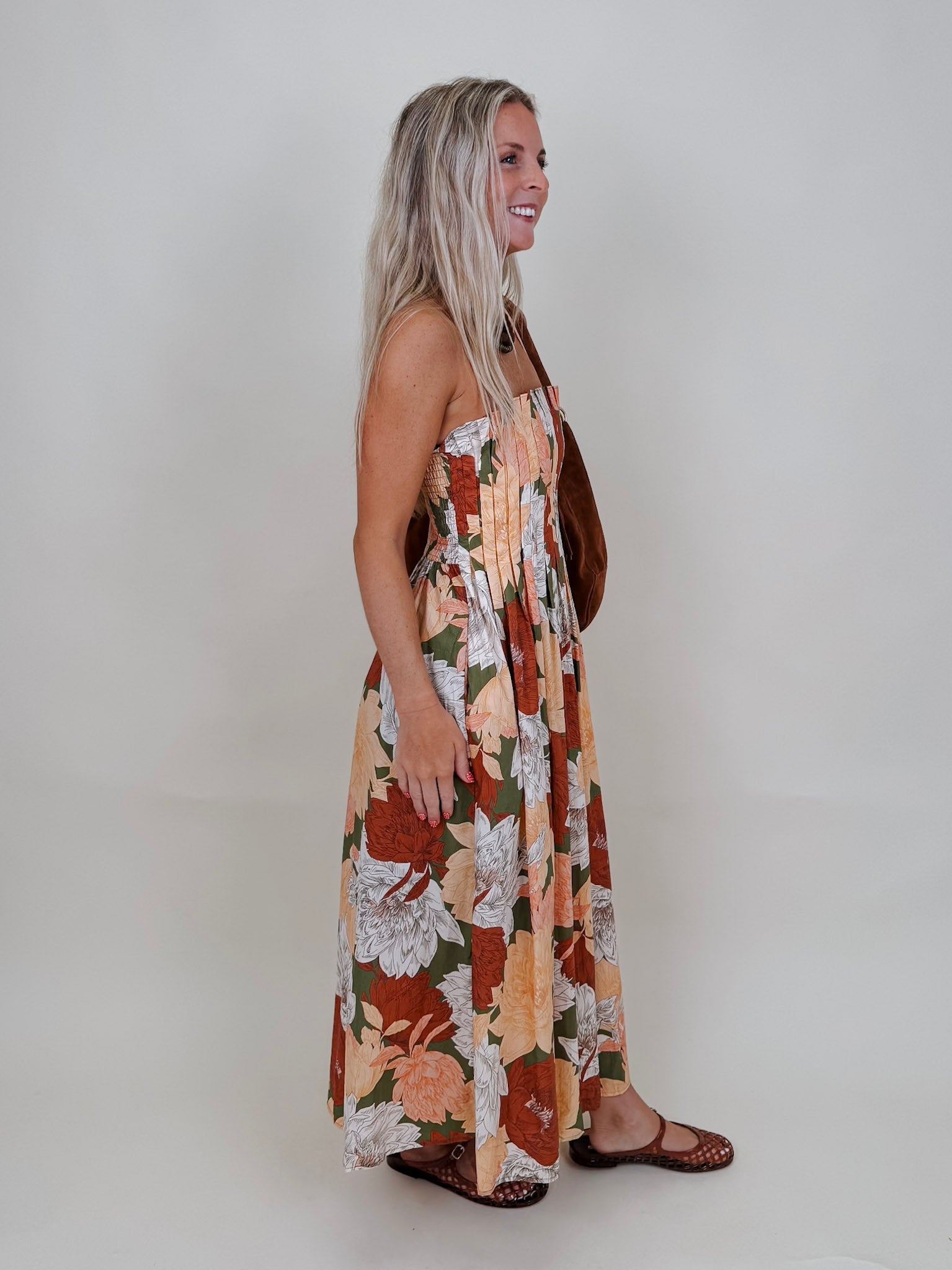 Laura Grace Pleated Midi Dress - PAPER DOLL