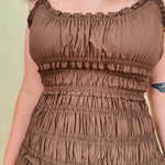 Sadie Smocked Midi Dress - PAPER DOLL